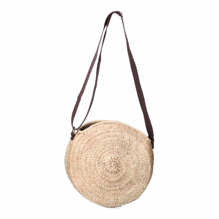 Womens Handbag By Edm Circular Palm Leaf 30 x 30 cm