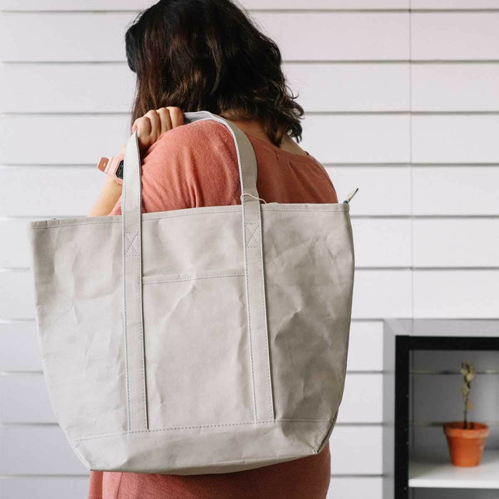 Shopping Bag By Ksix Grey Polyester Kraft Paper