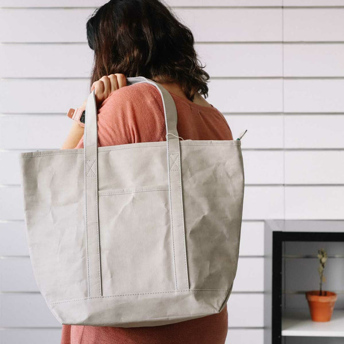 Shopping Bag By Ksix Grey Polyester Kraft Paper