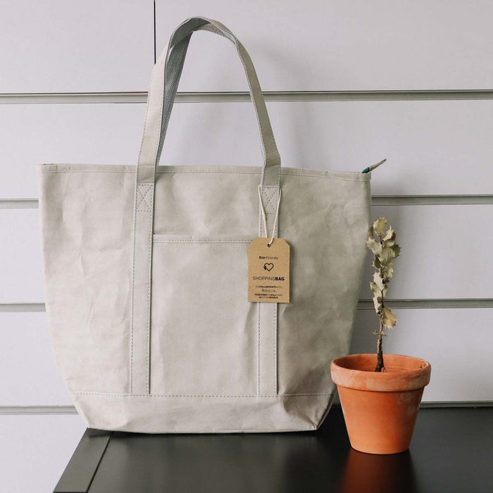 Shopping Bag By Ksix Grey Polyester Kraft Paper