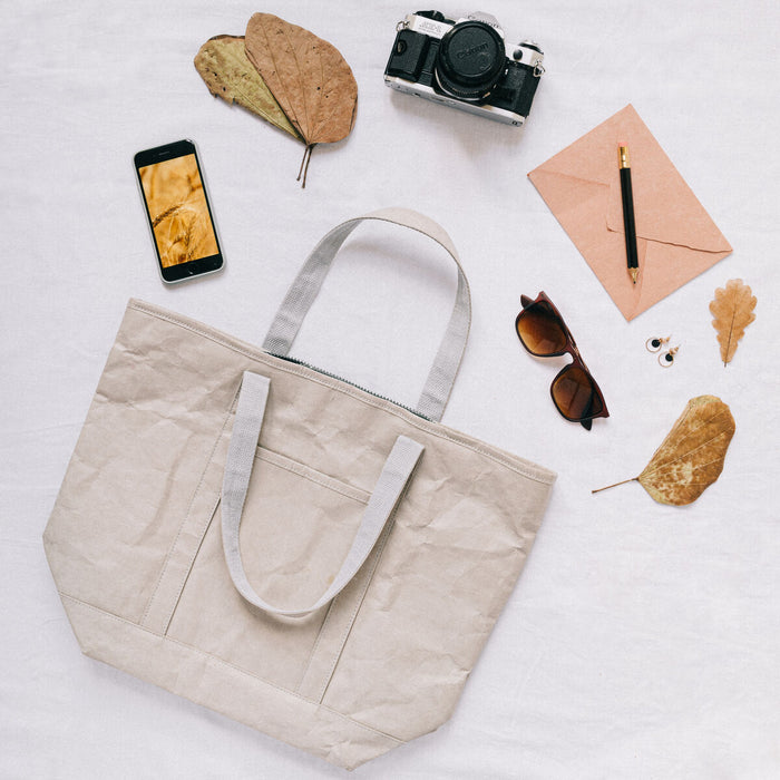 Shopping Bag By Ksix Grey Polyester Kraft Paper