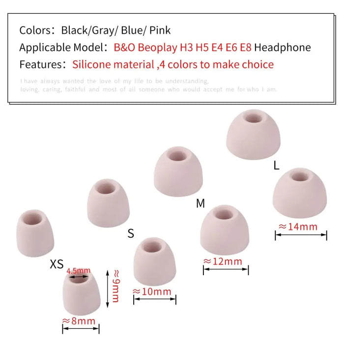 8pcs Silicone Ear Tips For Bang Olufsen Beoplay E8 2.0 3.0