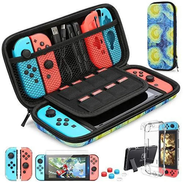 9 In 1 Switch Accessories Kit And 6 Pcs Thumb Grip For