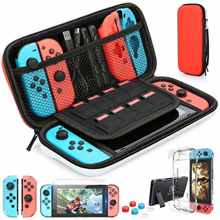 9 In 1 Switch Accessories Kit And 6 Pcs Thumb Grip For