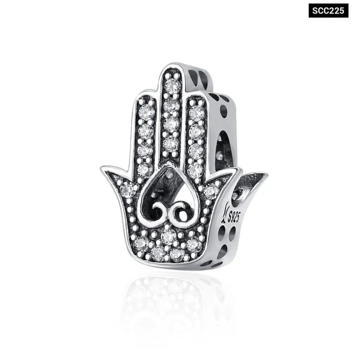 925 Silver Charm Collection Sterling Dazzling Cz Beads Fit