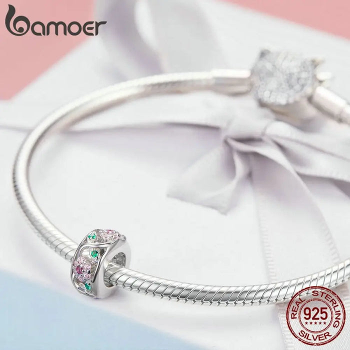 925 Silver Charm Collection Sterling Dazzling Cz Beads Fit