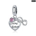 925 Srerling Silver Boy And Girl Pendant Charm For Bracelet