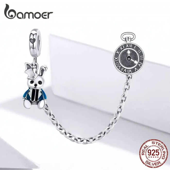 925 Sterling Silve Safety Chain Charms Collection For Women