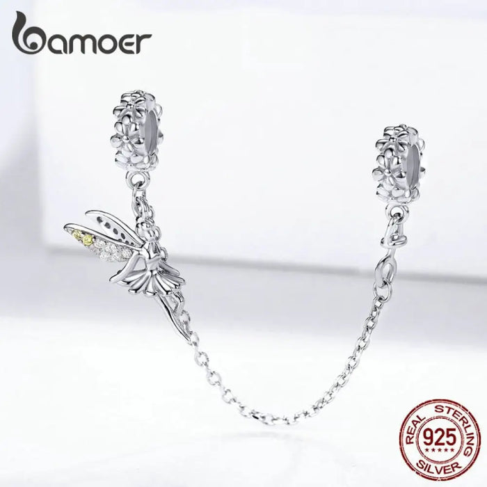 925 Sterling Silve Safety Chain Charms Collection For Women