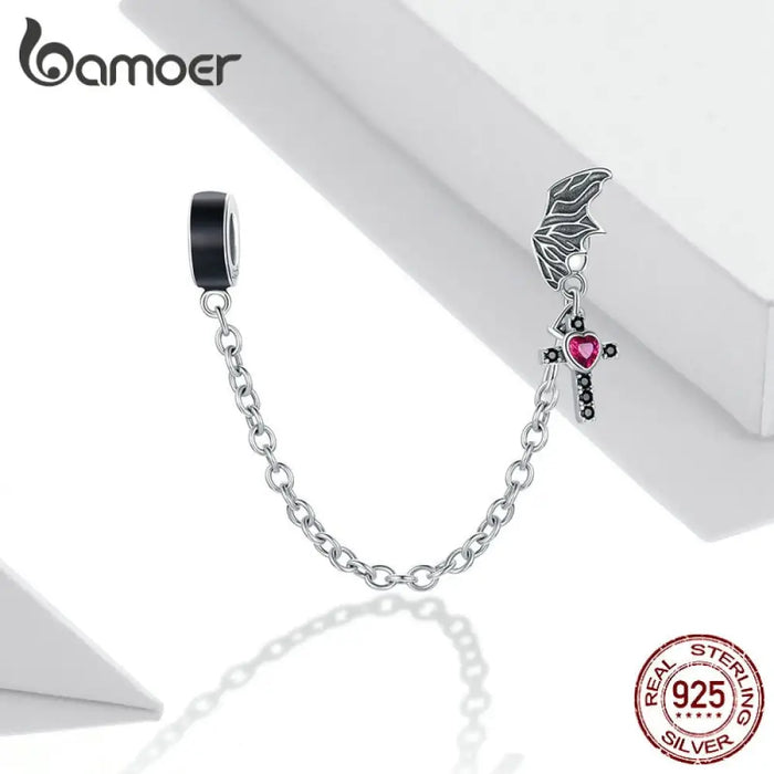 925 Sterling Silve Safety Chain Charms Collection For Women