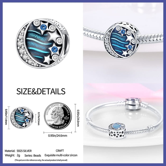 925 Sterling Silver Astronaut Space Series Charms Beads Fit Pandora Bracelets DIY Anniversary Jewelry