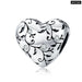 925 Sterling Silver Beating Heart Beads Bids Red Charm Fit