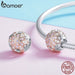 925 Sterling Silver Blooming Buds Clear Cubic Zircon Beads