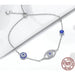 925 Sterling Silver Blue Zircon Evil Eyes Bracelet For Women