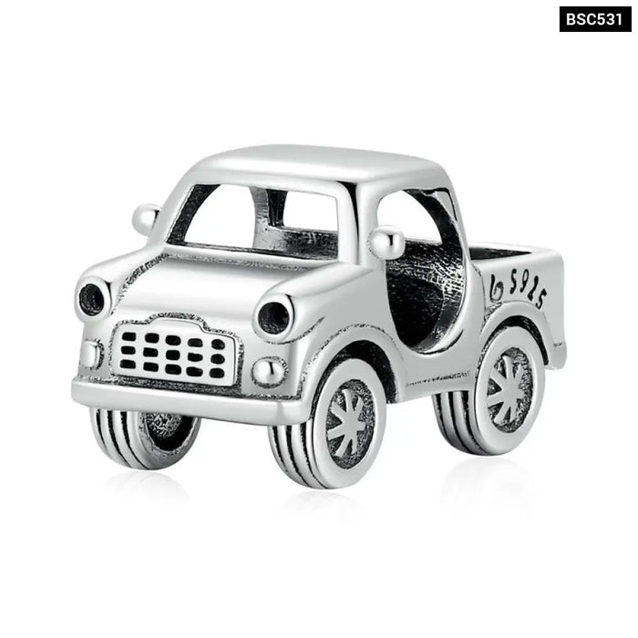 925 Sterling Silver Car Charm Jeep Truck Wagon Suv Van Bead