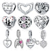 925 Sterling Silver Charm Only You Love Heart Shape Metal