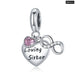 925 Sterling Silver Charm Only You Love Heart Shape Metal