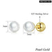 925 Sterling Silver Charm Pearl Beads Screw Stud Earrings