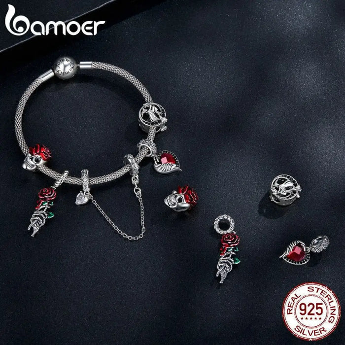 925 Sterling Silver Collection Charms Fit Diy Bracelet &