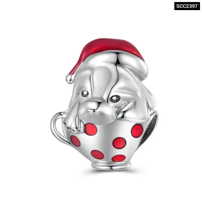 925 Sterling Silver Collection Santa Claus Bead Snowman