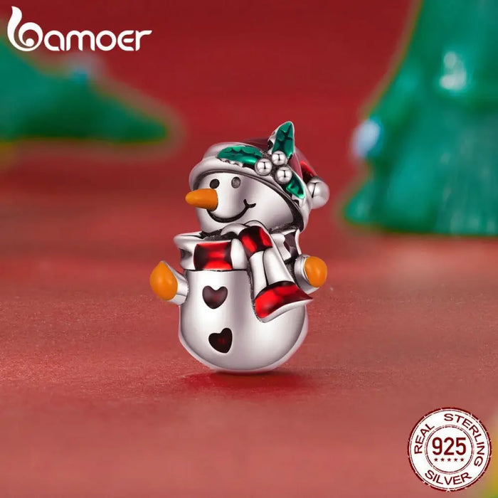 925 Sterling Silver Collection Santa Claus Bead Snowman