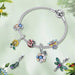 925 Sterling Silver Coloured Flower & Bird Charms Sunflower