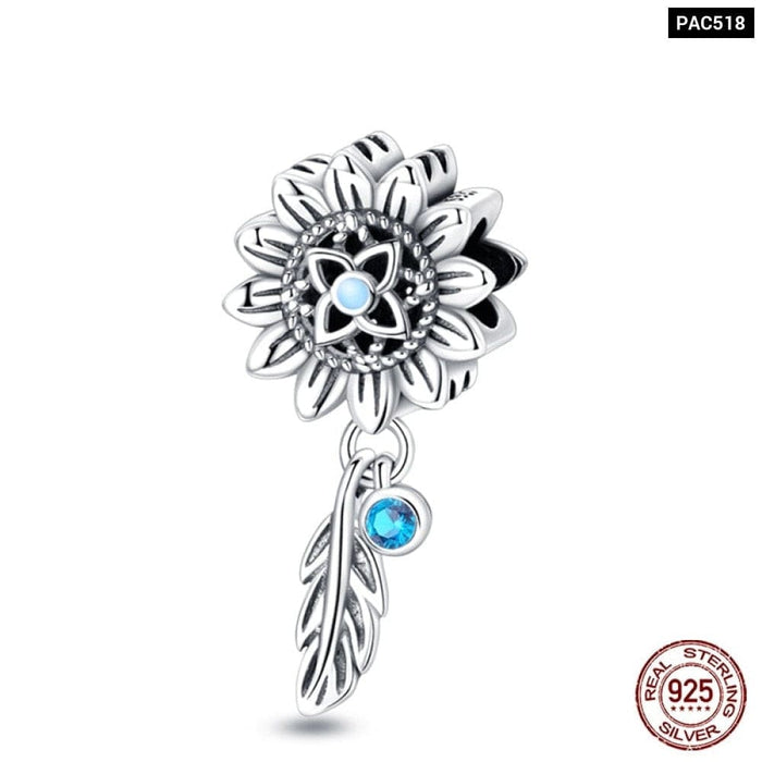 925 Sterling Silver Colourful Dreamcatcher Charms Beads Fit Pandora Bracelets Exquisite DIY Jewelrys