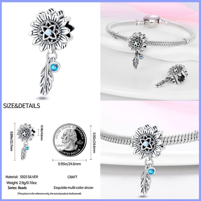 925 Sterling Silver Colourful Dreamcatcher Charms Beads Fit Pandora Bracelets Exquisite DIY Jewelrys