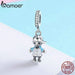 New 925 Sterling Silver Couple Little Girl & Boy Pendant