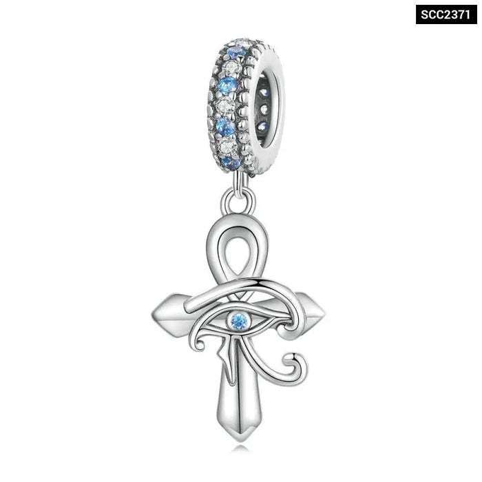 925 Sterling Silver Cross Pendant Fit For Women Bracelet &