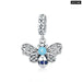 925 Sterling Silver Crystal Bee Charm Fit Women Bracelets