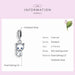 925 Sterling Silver Cute Cat Animal Charm Pendant Fit