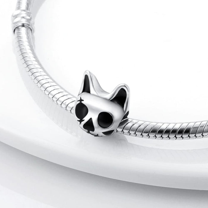 925 Sterling Silver Cute Black Cat Pet Charms Beads Fit Pandora Bracelets Fine DIY Jewelry For Women