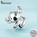 925 Sterling Silver Cute Koala Bead Animal Hug Charms