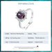 925 Sterling Silver Dark Red Zircon Wedding Ring For Women