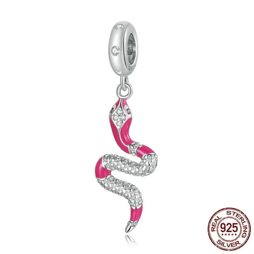 925 Sterling Silver Delicate Snake Pendant For Orginal
