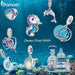 925 Sterling Silver Dream Ocean Series Enamel Charms Mermaid