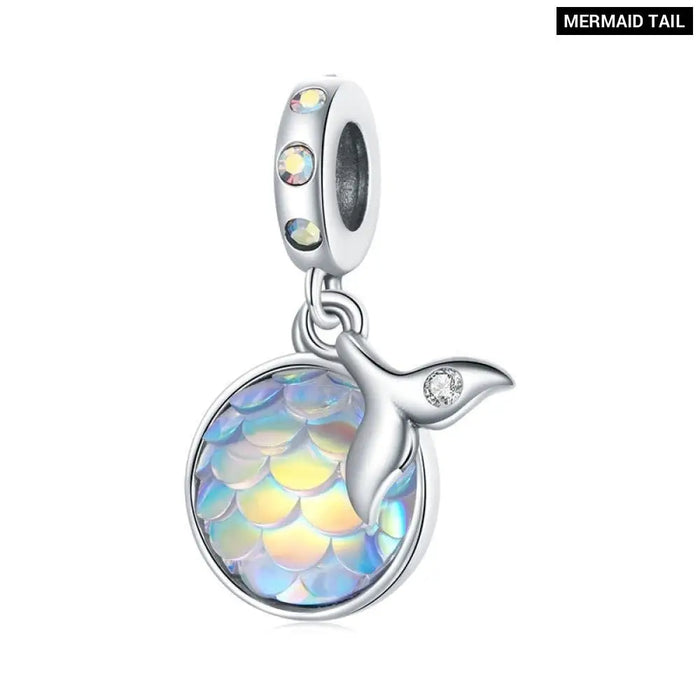 925 Sterling Silver Dream Ocean Series Enamel Charms Mermaid