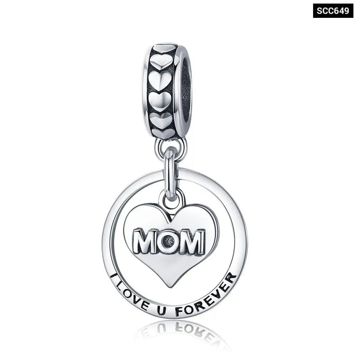 925 Sterling Silver Family Maternal Love Charm Baby Feet