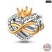 925 Sterling Silver Gold Colour Series Heart Crown