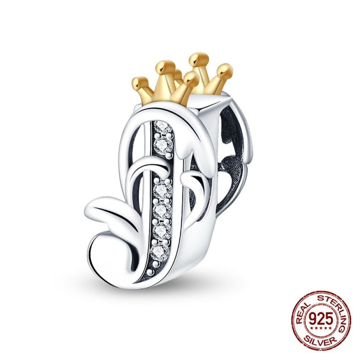 925 Sterling Silver Gold Colour Series Heart Crown