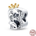 925 Sterling Silver Gold Colour Series Heart Crown