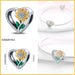 925 Sterling Silver Gold Colour Series Heart Crown