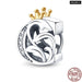 925 Sterling Silver Gold Colour Series Heart Crown