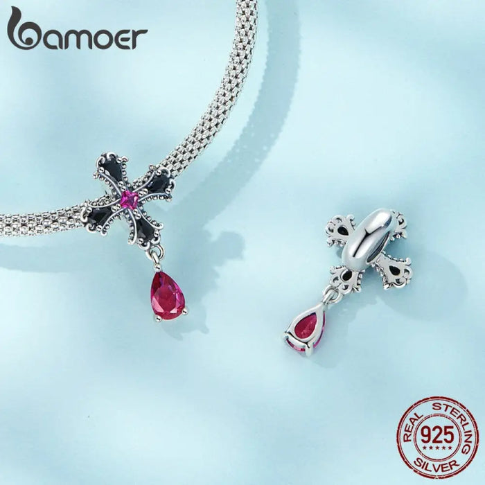 925 Sterling Silver Gothic Cross Charms Fit For Women Diy