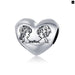 925 Sterling Silver Heart-shape Collection Charms Cat Love