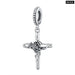 925 Sterling Silver Jesus & Cross Pendant Fit Women Diy