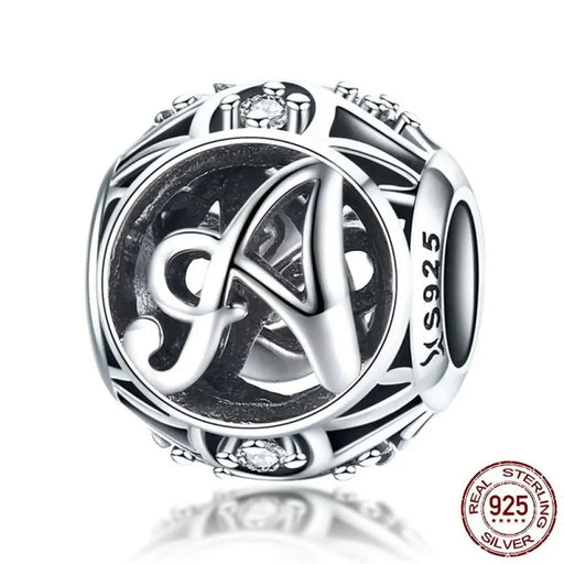 925 Sterling Silver Letter Collection a To z Alphabet Charms