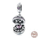 925 Sterling Silver Love Box Dangle Ball Charm Pendant Fit