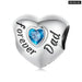 925 Sterling Silver Love Family Charm Heart-shaped Beads